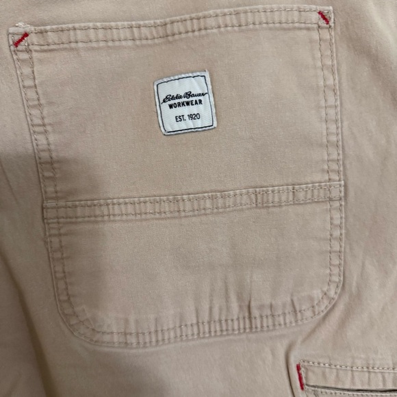 Eddie Bauer Tan Flat Front Shorts Classic Style - Picture 5 of 8